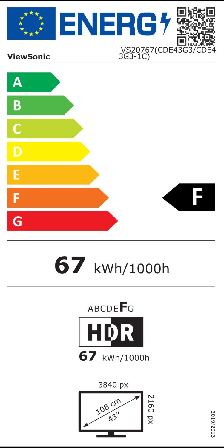 ViewSonic CDE43G3-1C kommerzielles Display ohne Betriebssystem – Bild 4