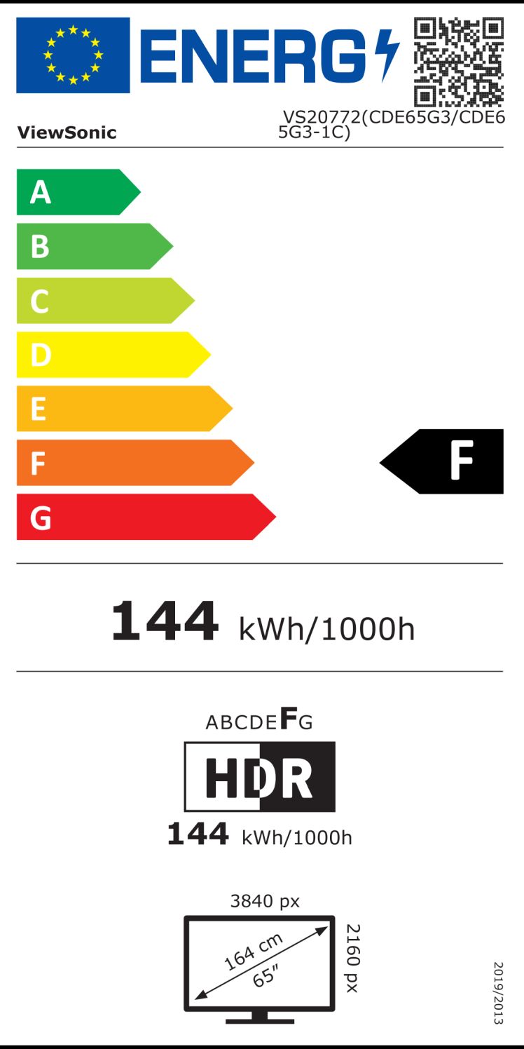 ViewSonic CDE65G3-1C kommerzielles Display ohne Betriebssystem – Bild 4